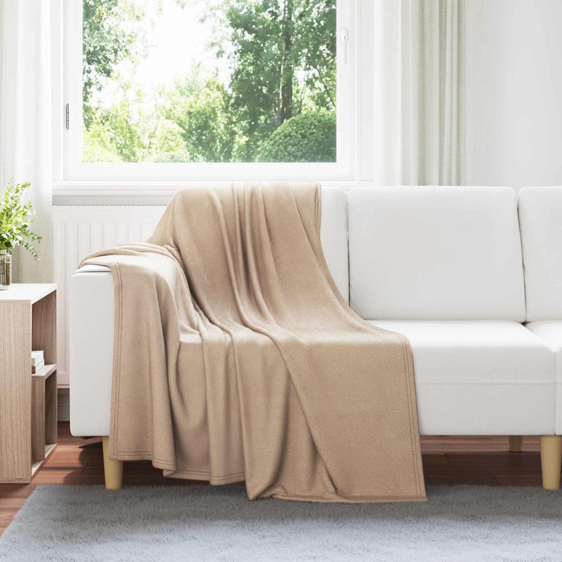 vidaXL Mantitas de Sofá 6 uds. Camel 170 x 130 cm 1.97 kg Lana