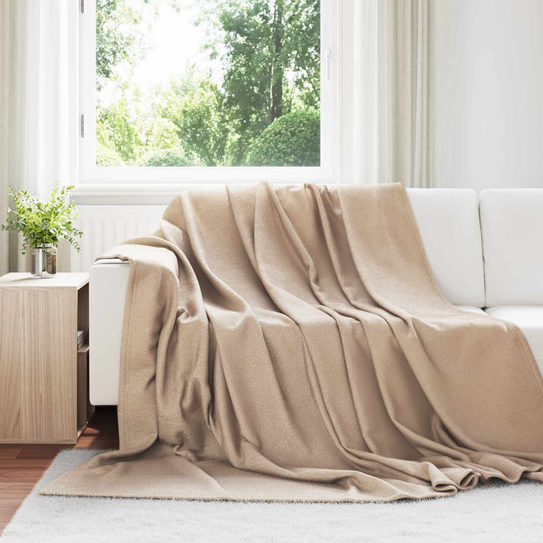 vidaXL Mantitas de Sofá 6 uds. Camel 270 x 240 cm 5.08 kg Lana