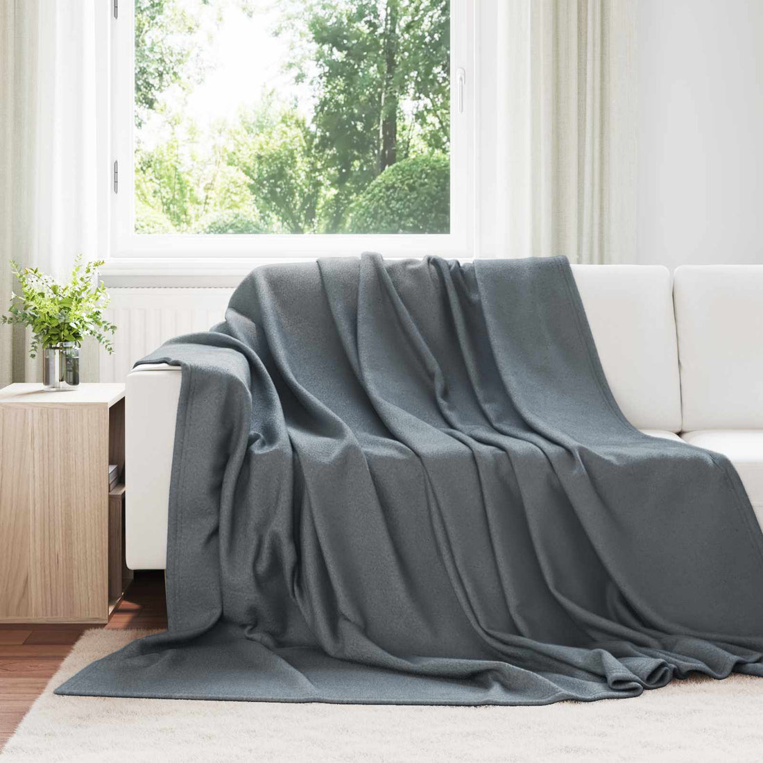 vidaXL Mantitas de Sofá 6 uds. Gris oscuro 270 x 240 cm 5.08 kg Lana