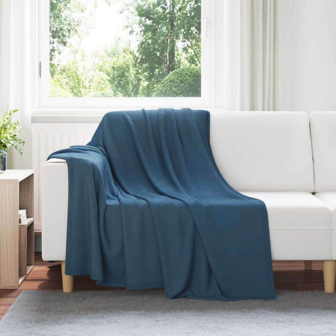 vidaXL Mantitas de Sofá 6 uds. Azul marino 200 x 150 cm 2.52 kg Lana