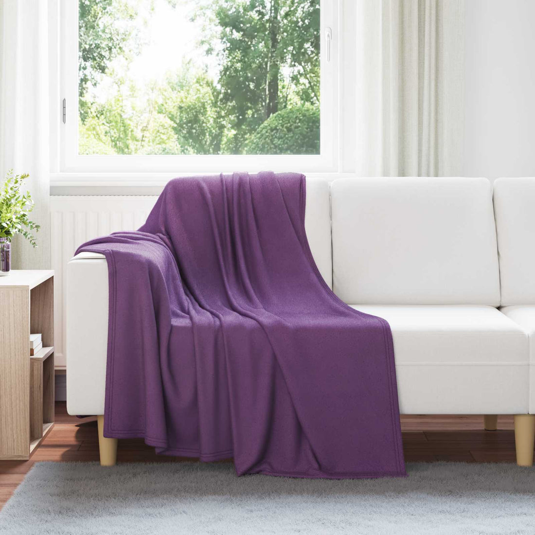vidaXL Mantitas de Sofá 6 uds. Morado 170 x 130 cm 1.86 kg Lana