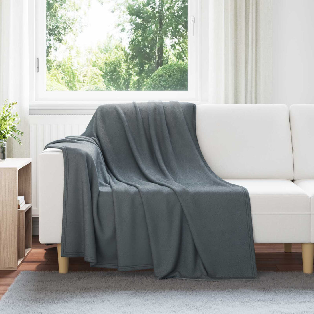vidaXL Mantitas de Sofá 24 uds. Gris oscuro 200 x 150 cm 10.41 kg Lana
