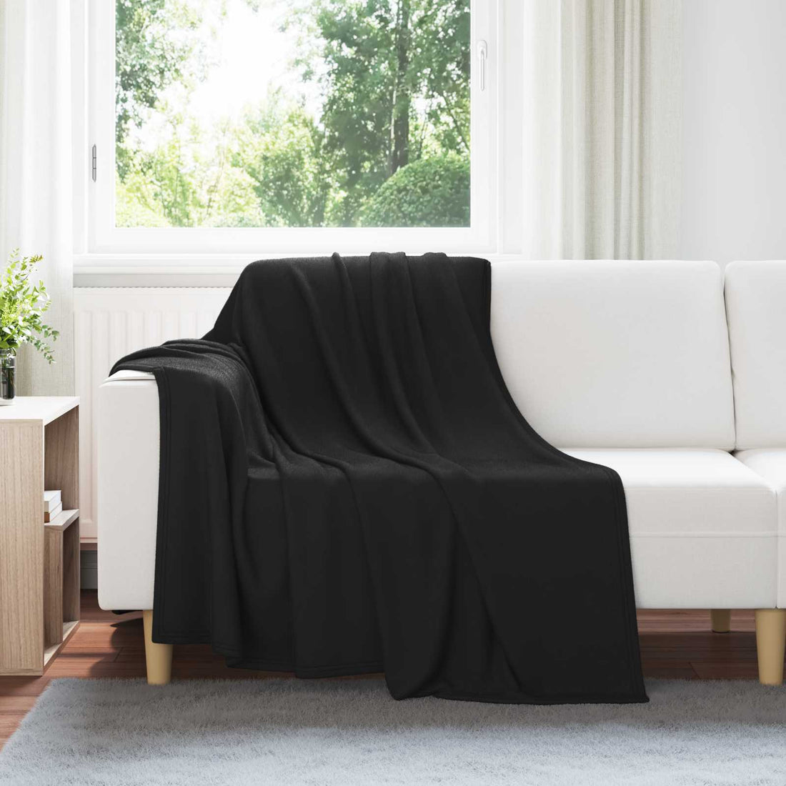 vidaXL Mantitas de Sofá 24 uds. Negro 200 x 150 cm 10.08 kg Lana