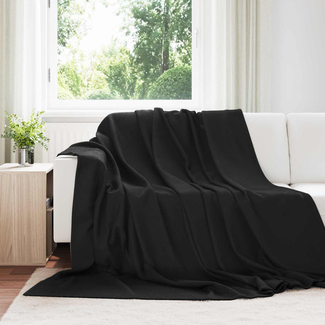 vidaXL Mantitas de Sofá 24 uds. Negro 270 x 240 cm 21.77 kg Lana