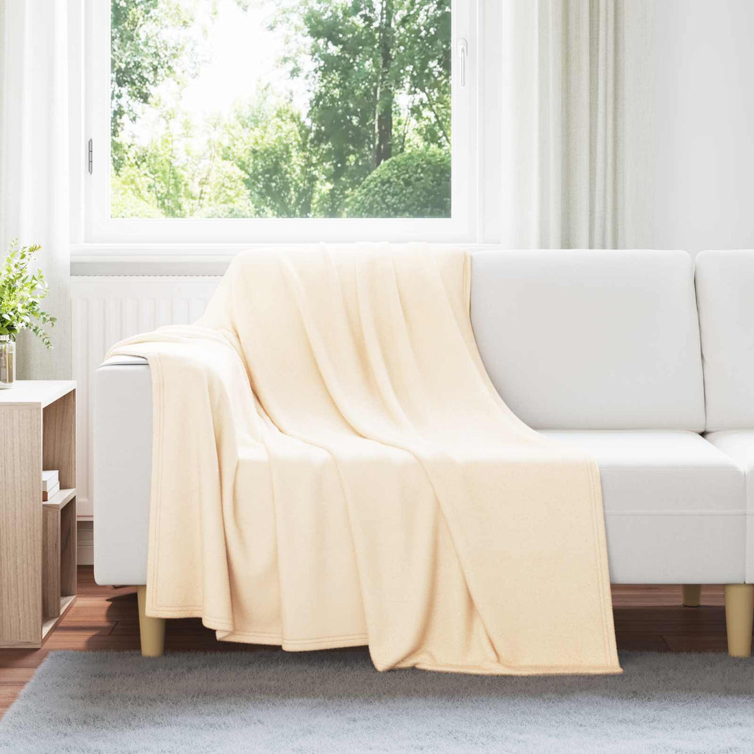 vidaXL Mantitas de Sofá 24 uds. Crema 200 x 150 cm 10.08 kg Lana