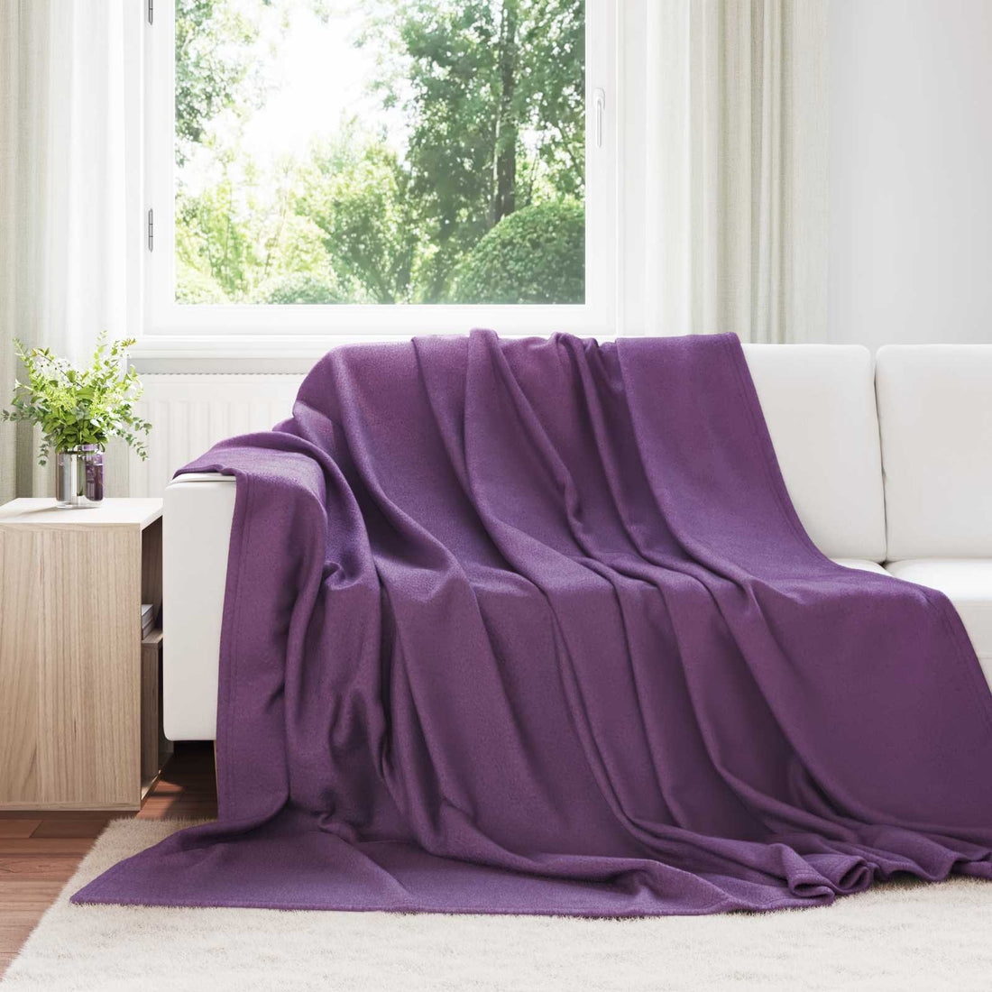vidaXL Mantitas de Sofá 24 uds. Morado 240 x 220 cm 17.76 kg Lana