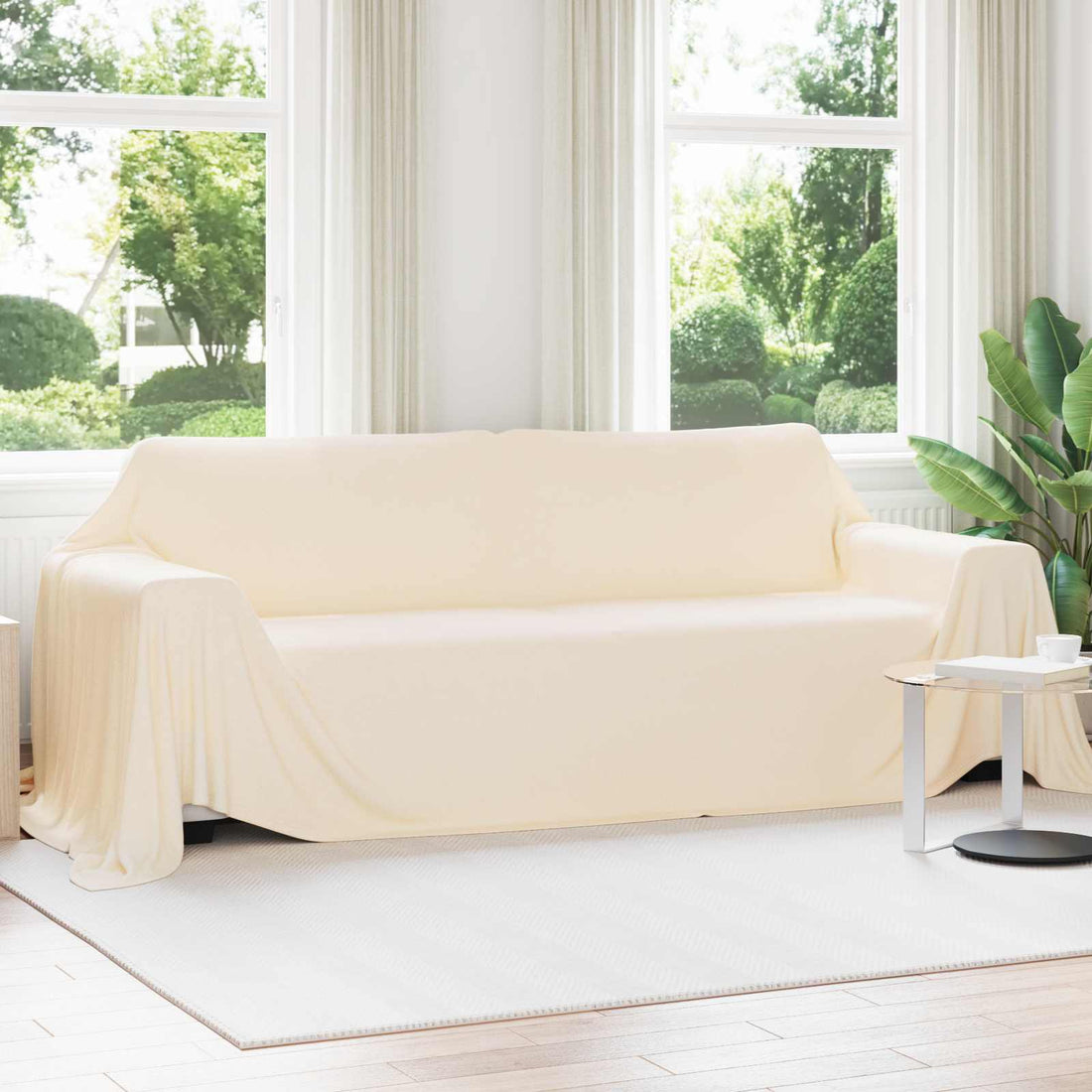 vidaXL Mantitas de Sofá 6 uds. Crema 350 x 270 cm 8.09 kg Lana