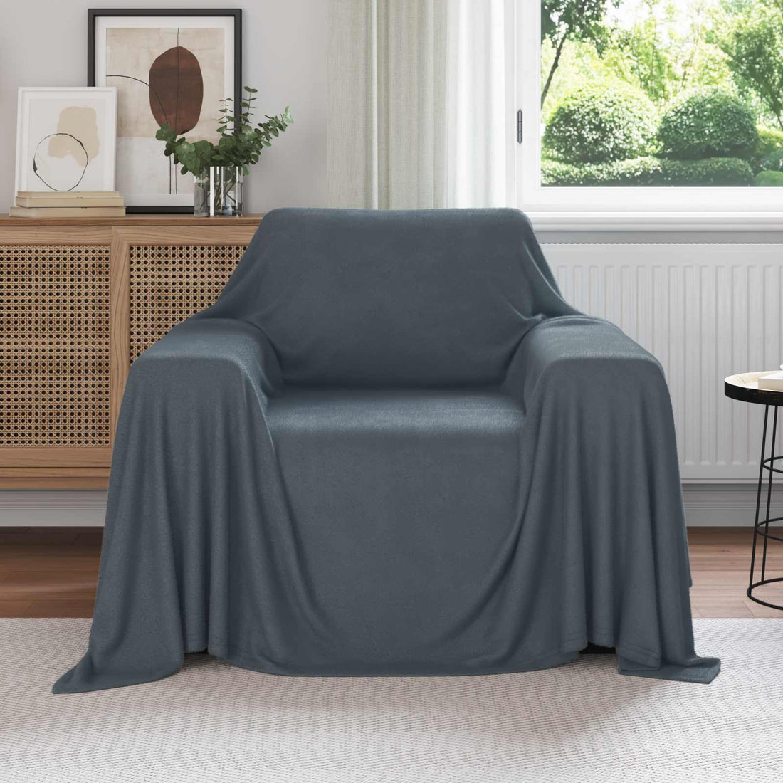 vidaXL Mantitas de Sofá 6 uds. Gris oscuro 210 x 140 cm 2.56 kg Lana