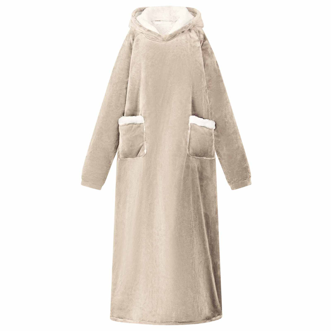 vidaXL Sudadera manta Beige L Forro Polar y Franela