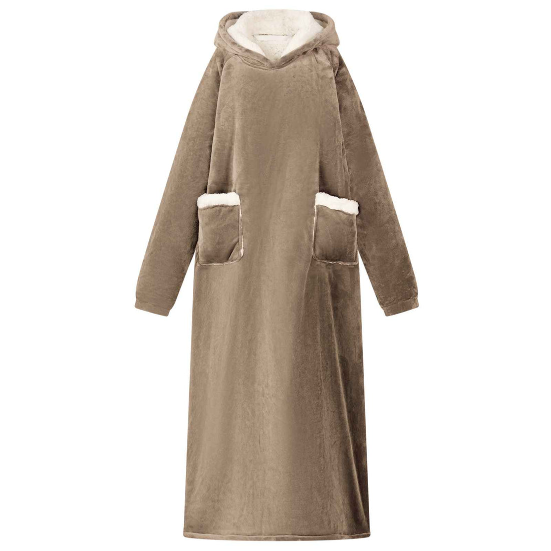vidaXL Sudadera manta Camel L Forro Polar y Franela
