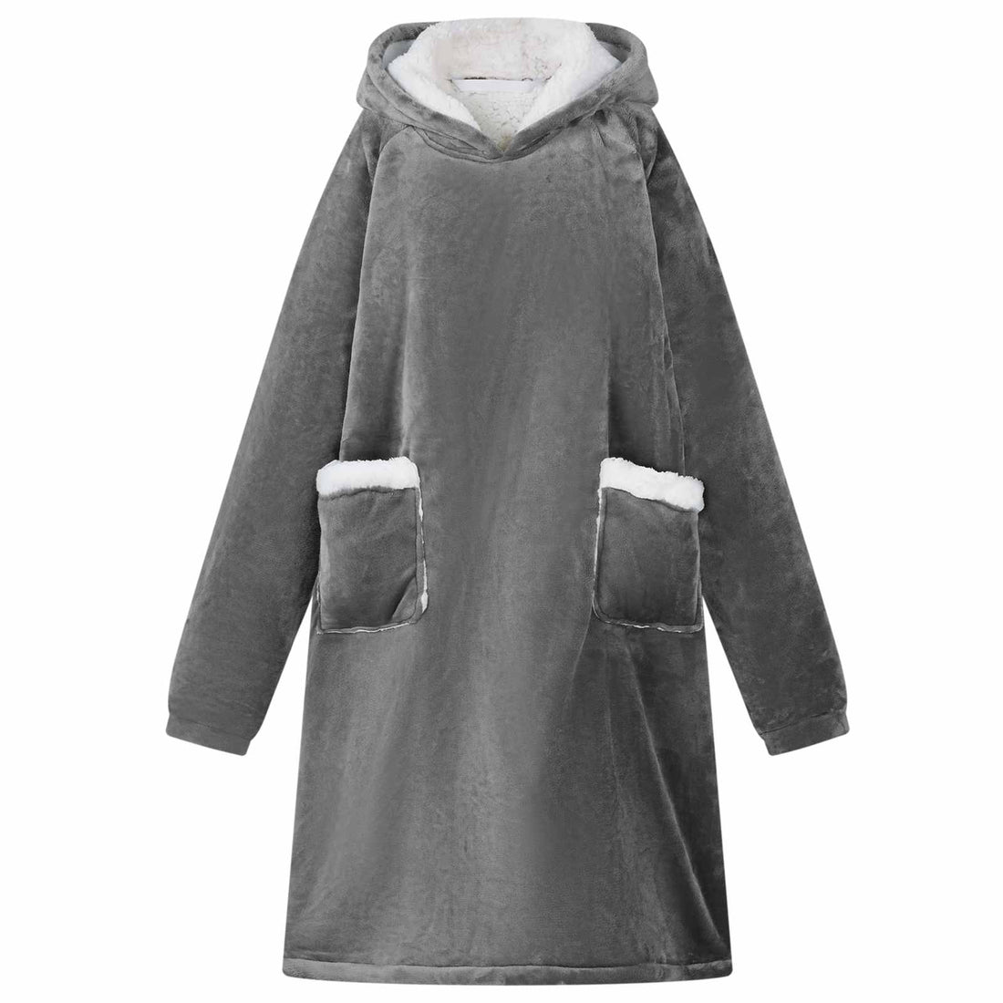 vidaXL Sudadera manta Gris oscuro L Forro Polar y Franela