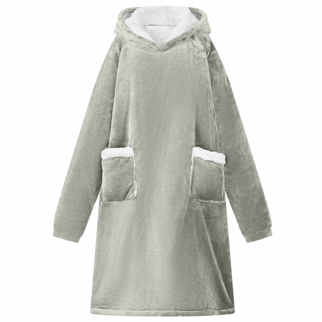 vidaXL Sudadera manta Gris L Forro Polar y Franela