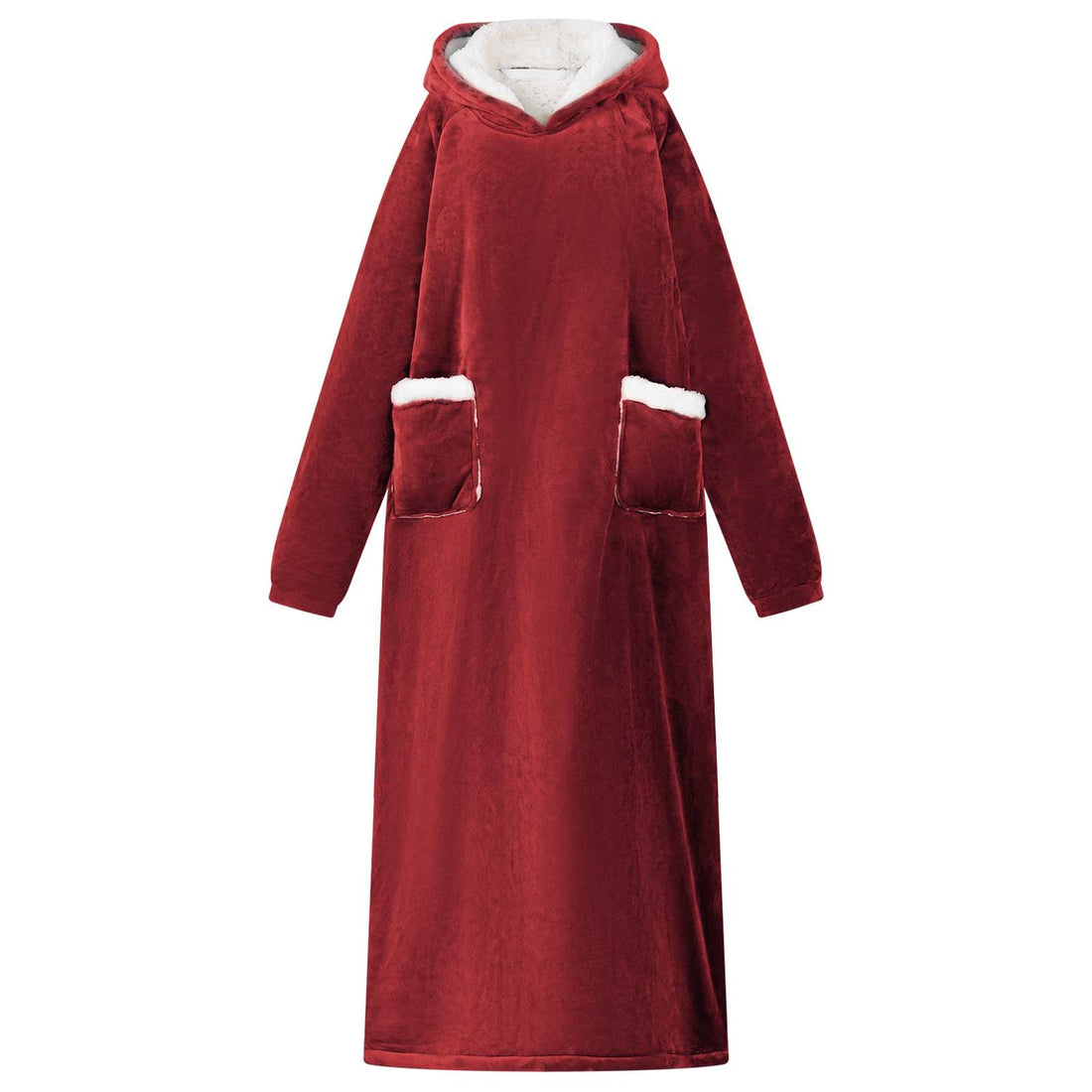 vidaXL Sudadera manta Rojo Burdeos L Forro Polar y Franela