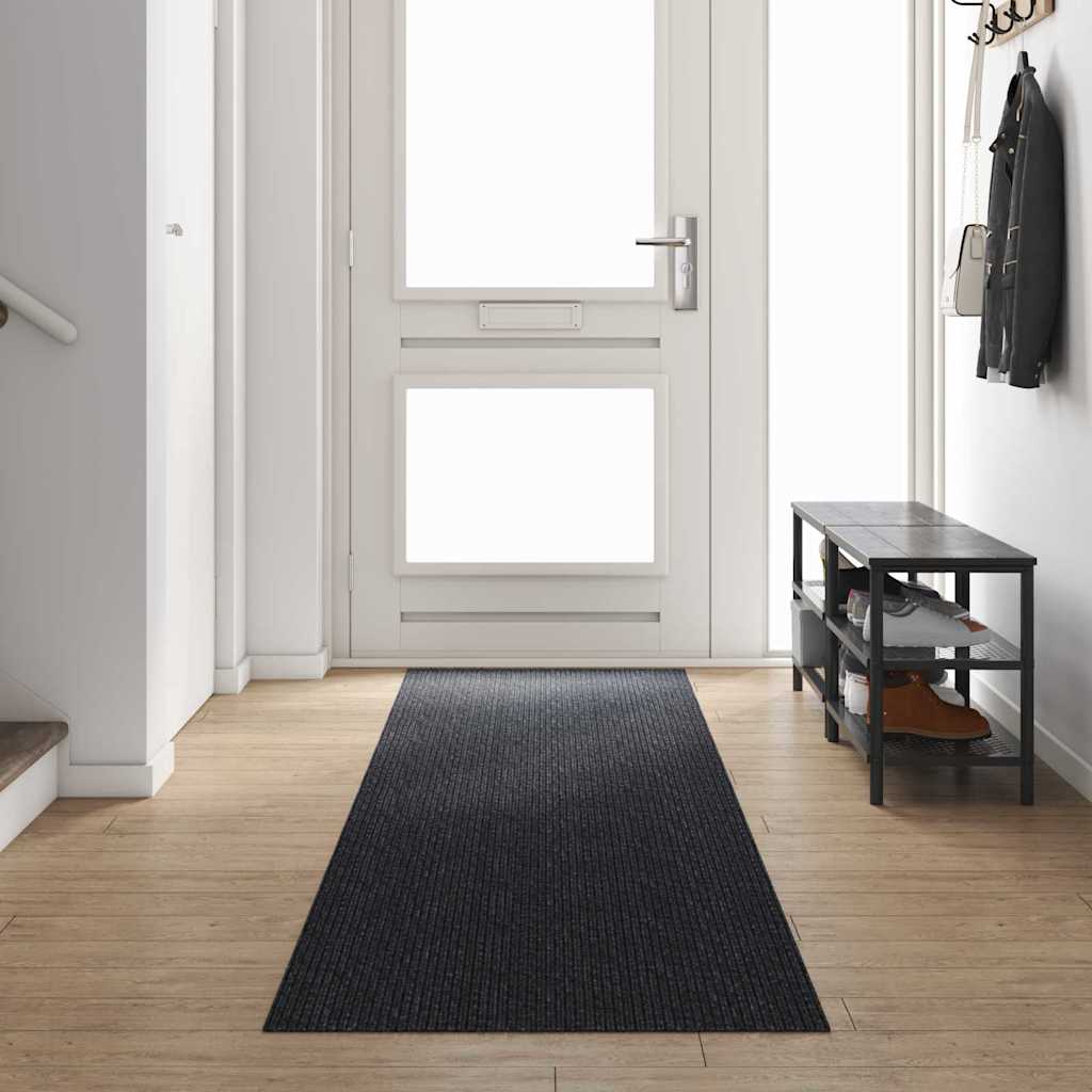 vidaXL Runner de Alfombra Antracita 80 x 400 cm tela
