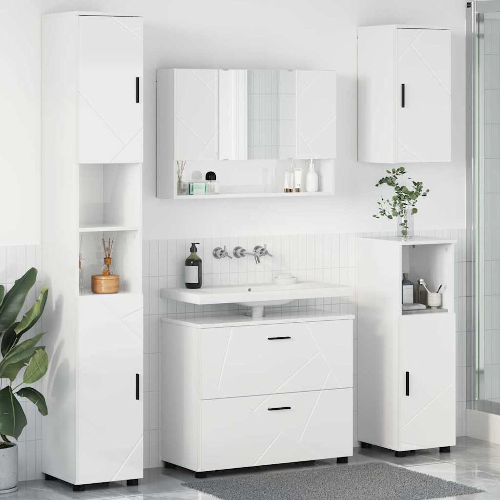vidaXL Juego de muebles de baño 5 uds. brillante 35 x 30 x 192 cm