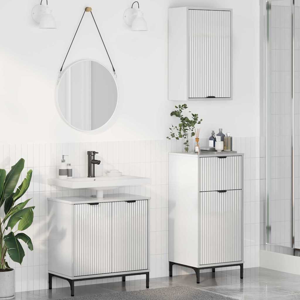 vidaXL Juego de muebles de baño 3 uds. brillante 39,5 x 36 x 88 cm