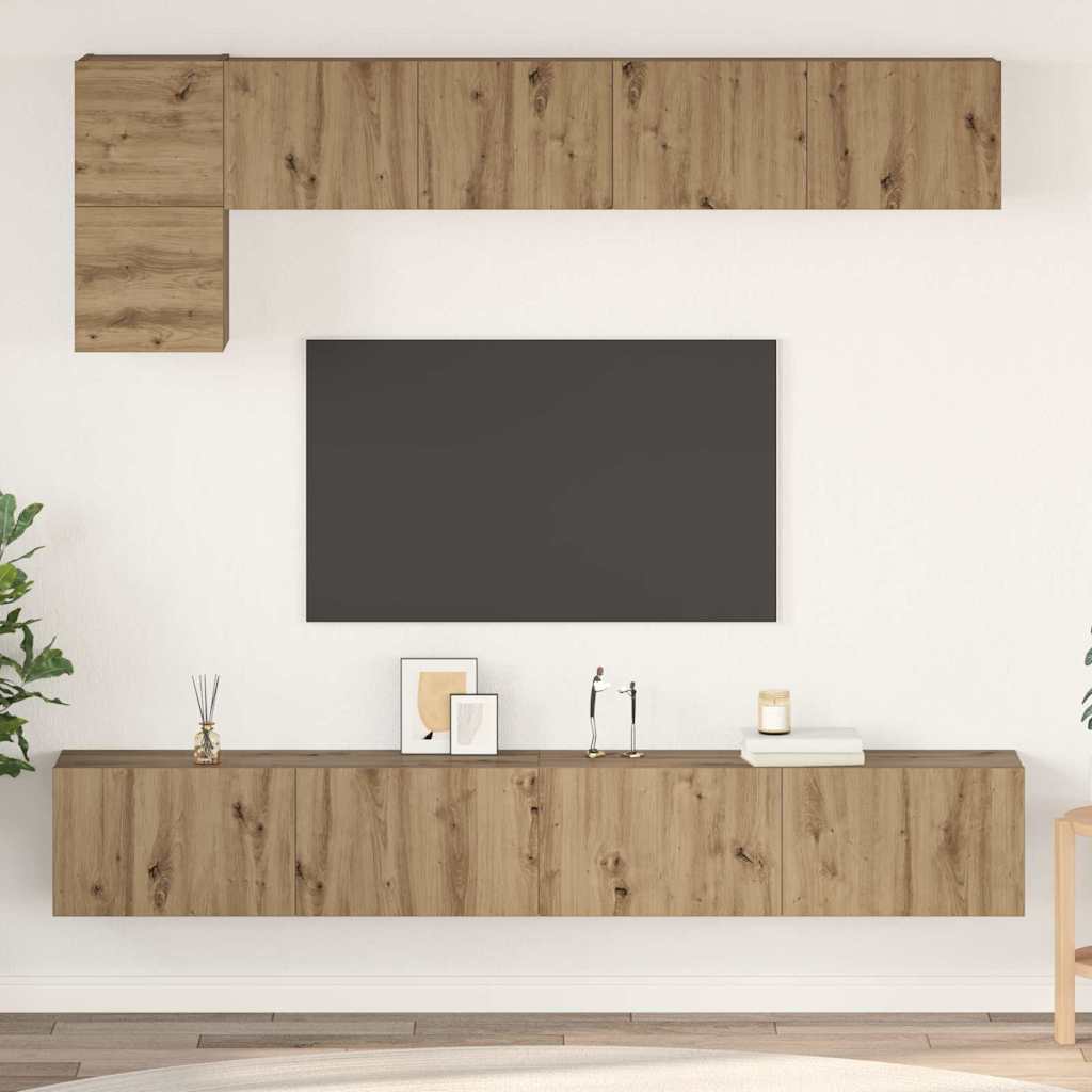 vidaXL Conjunto de mueble de TV 5 uds. Roble artisan