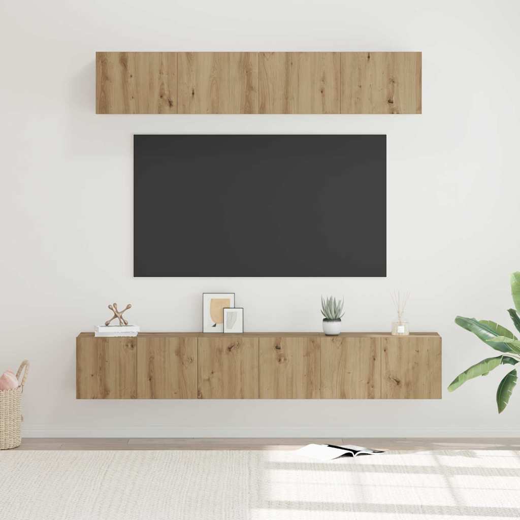 vidaXL Conjunto de mueble de TV 5 uds. Roble artisan