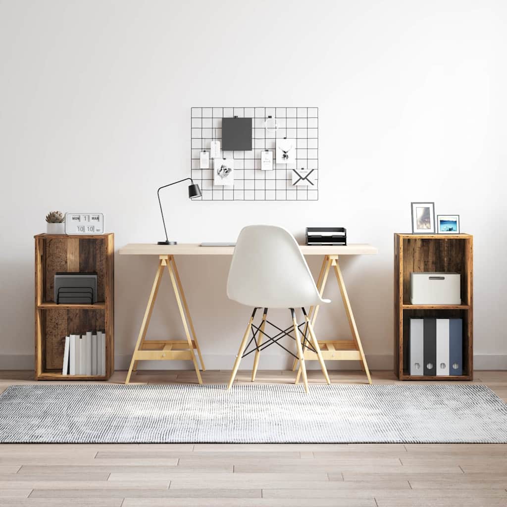 vidaXL Conjunto de mueble de TV 2 uds. Madera envejecida