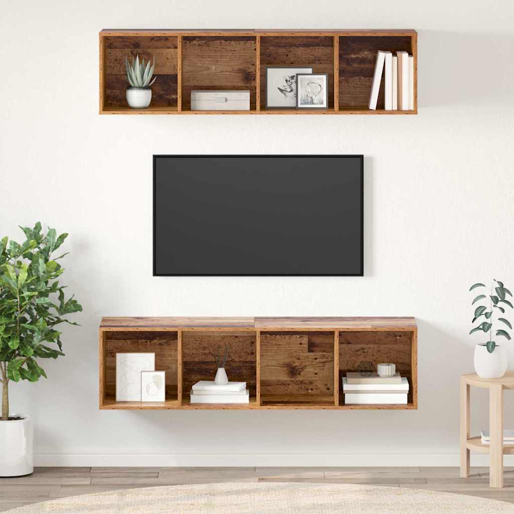 vidaXL Conjunto de mueble de TV 2 uds. Madera Vieja