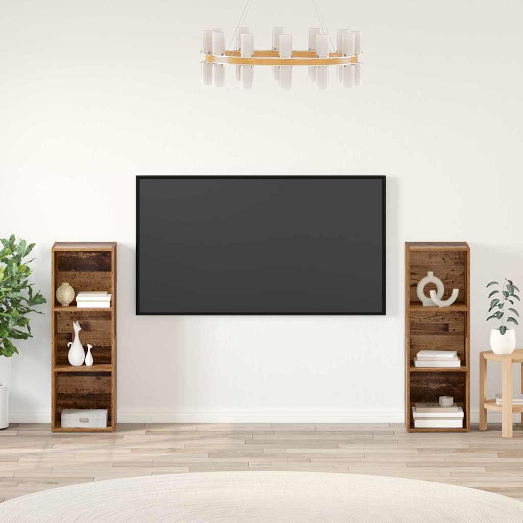 vidaXL Conjunto de mueble de TV 2 uds. Madera Vieja