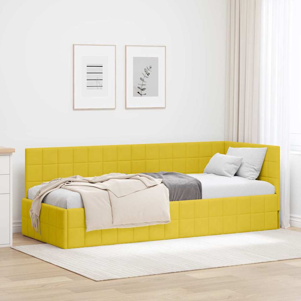 vidaXL Estructura de cama en esquina Amarillo 80 cm x 200 cm