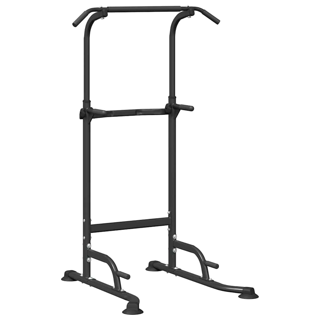 vidaXL Estación de Dip de Torre de Potencia Negro 102 x 95 x 210 cm