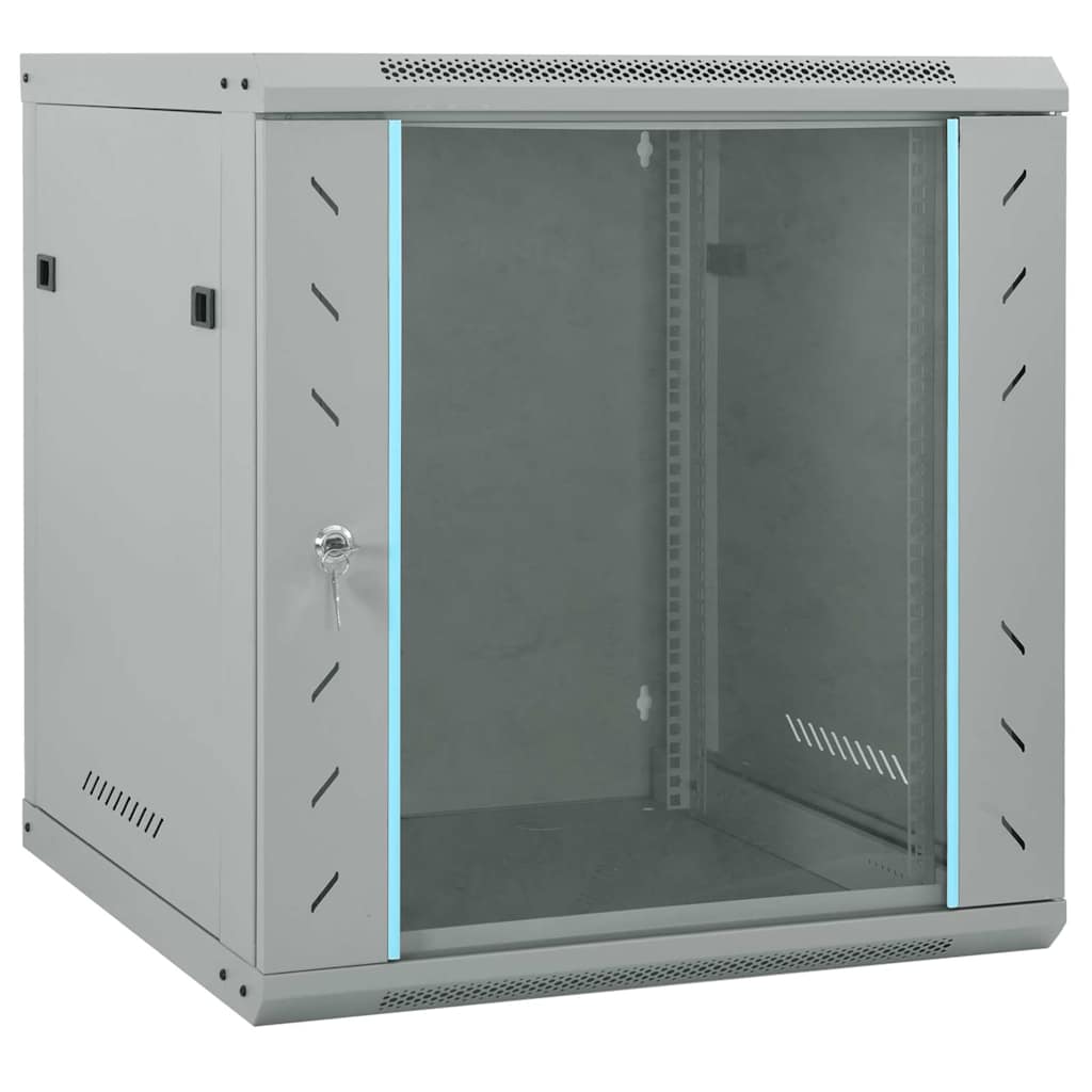 vidaXL Armario de red con almacenamiento Gris 60 x 60 x 65 cm Acero