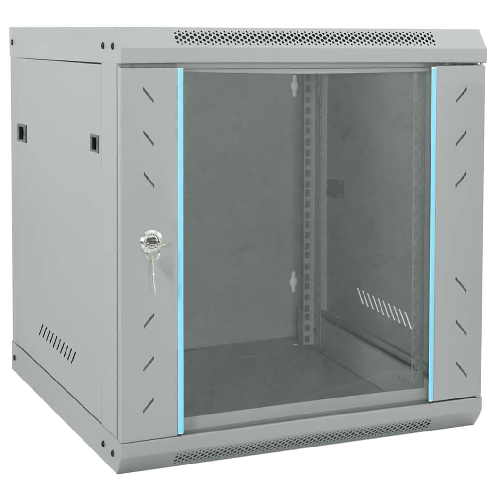 vidaXL Armario de red con almacenamiento Gris 53 x 60 x 60 cm Acero
