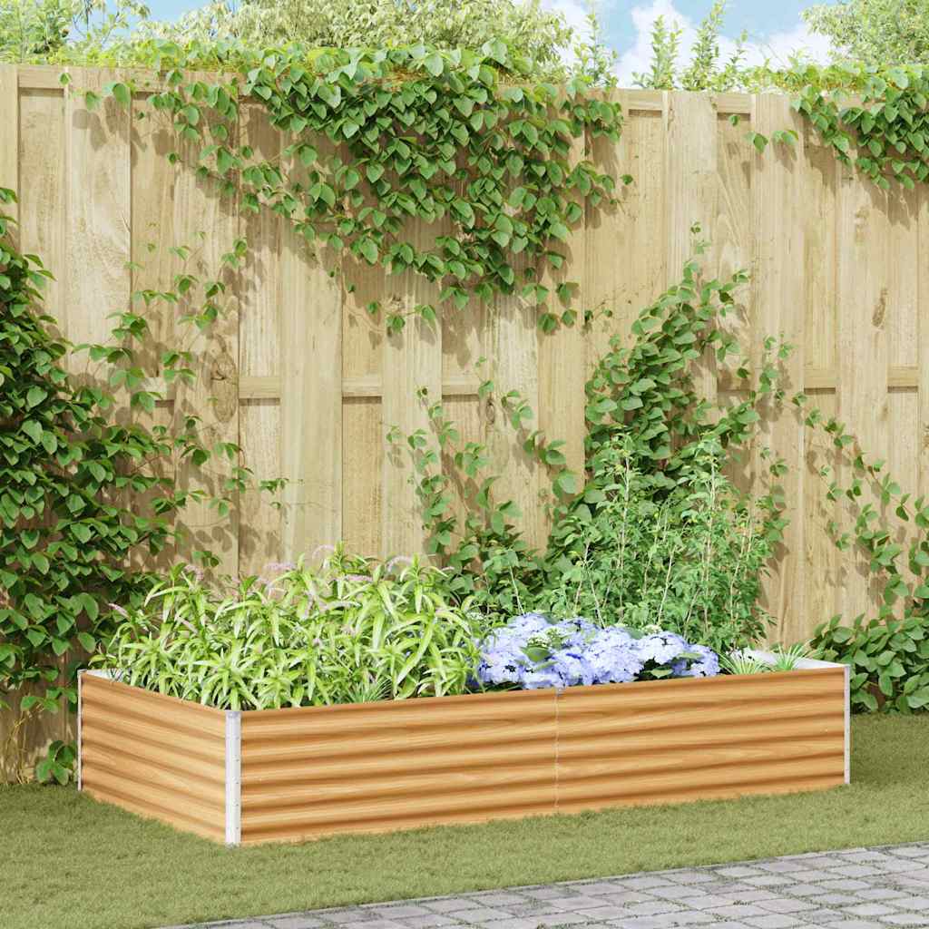 vidaXL Arriate elevado Marrón Claro 195 x 100 x 36 cm