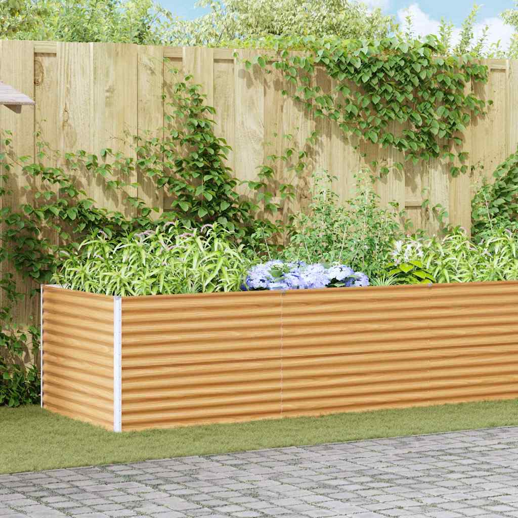 vidaXL Arriate elevado Marrón Claro 485 x 100 x 68 cm
