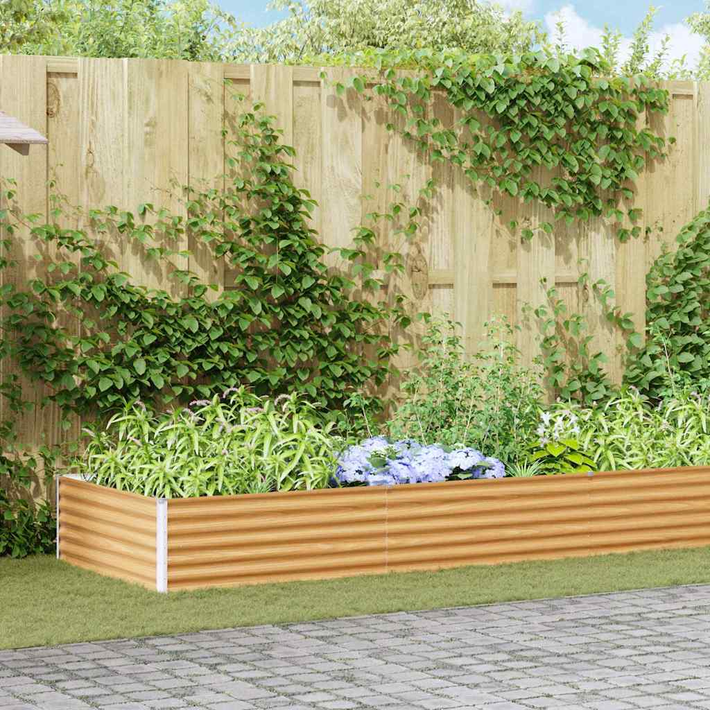 vidaXL Arriate elevado Marrón Claro 485 x 100 x 36 cm