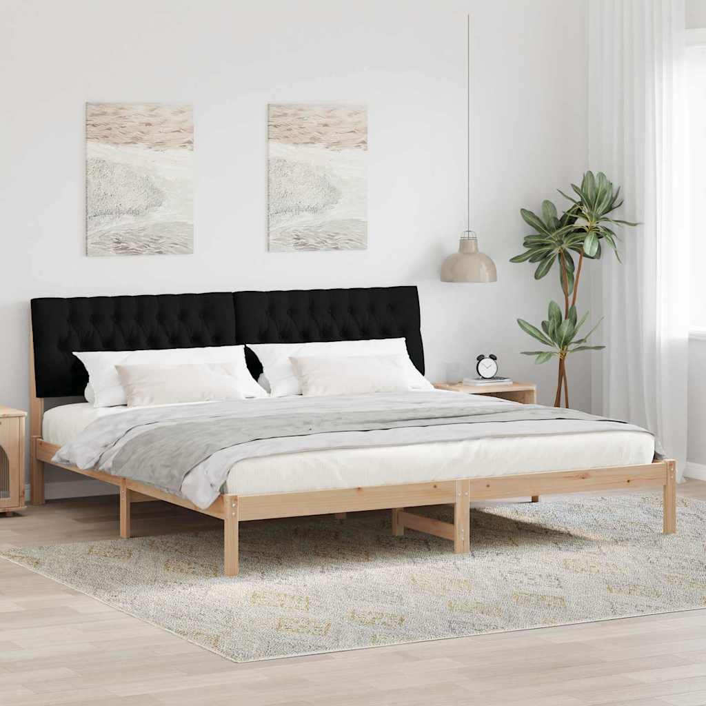 vidaXL Estructura de Cama con Cabecera Tapizada Marrón 200 x 200 cm