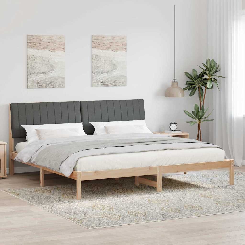 vidaXL Estructura de cama Marrón 200 x 200 cm Madera de pino macizo