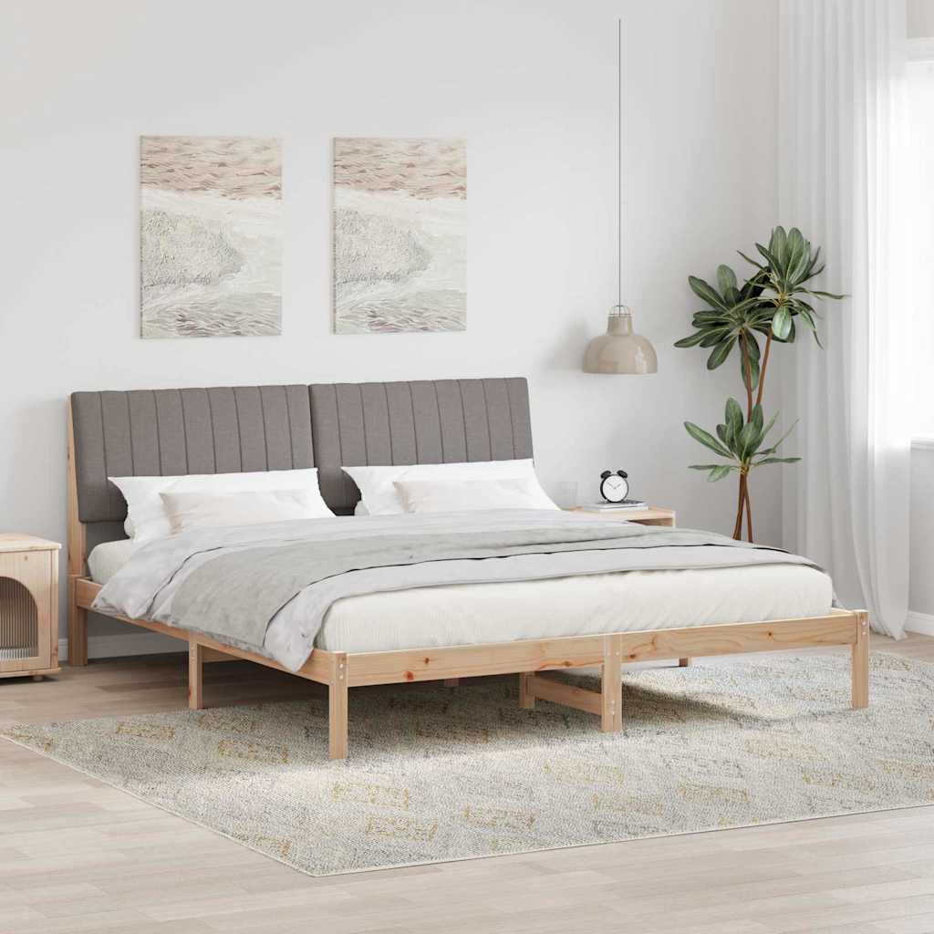 vidaXL Estructura de cama Marrón 180 x 200 cm Madera de pino macizo