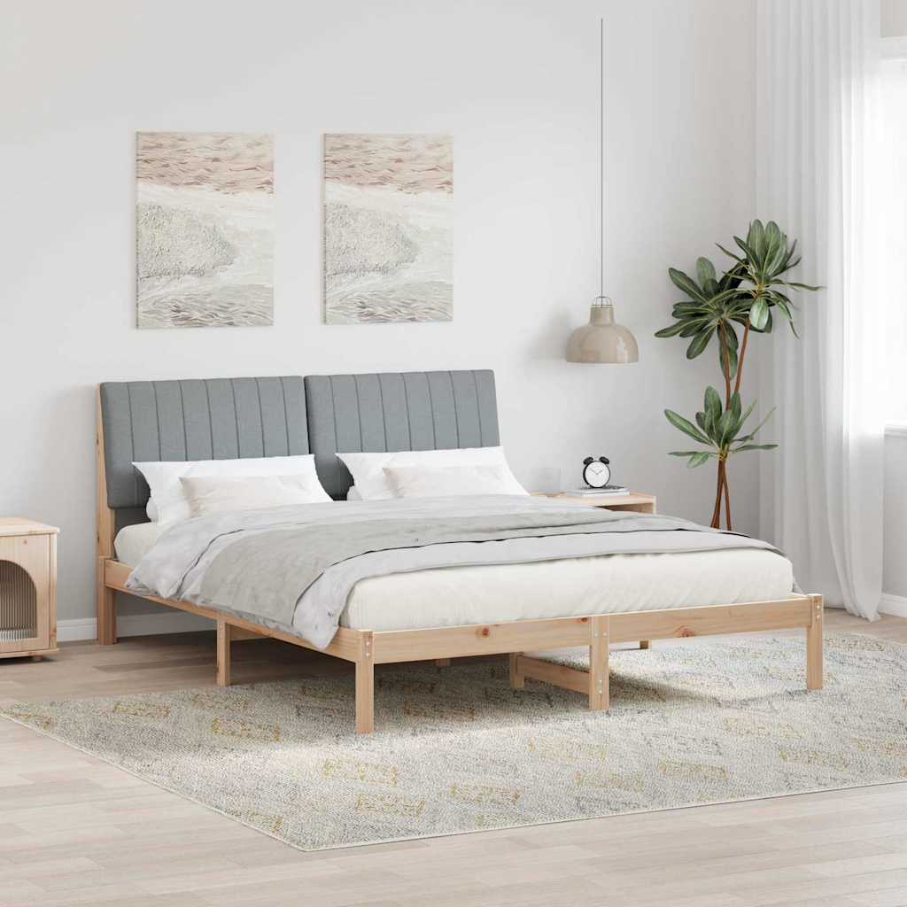 vidaXL Estructura de cama Marrón 150 x 200 cm Madera de pino macizo