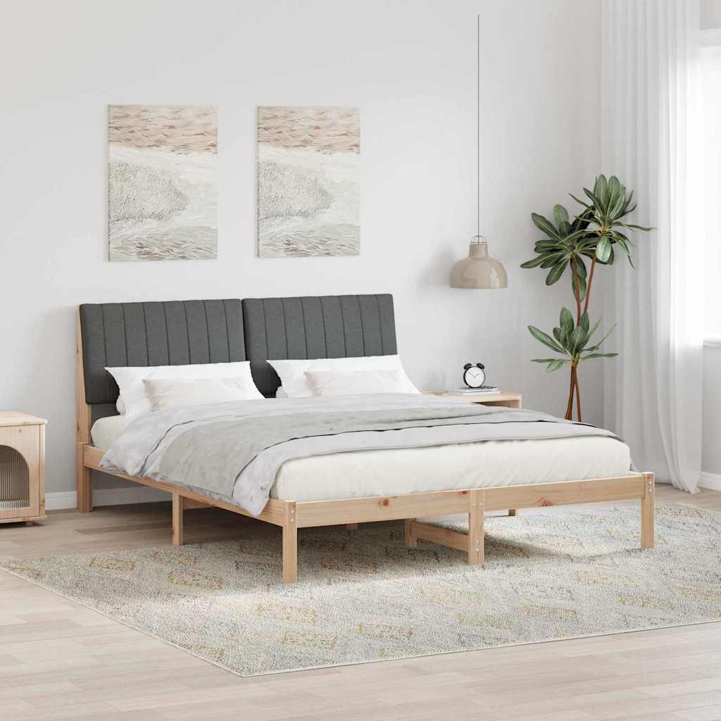vidaXL Estructura de cama Marrón 150 x 200 cm Madera de pino macizo