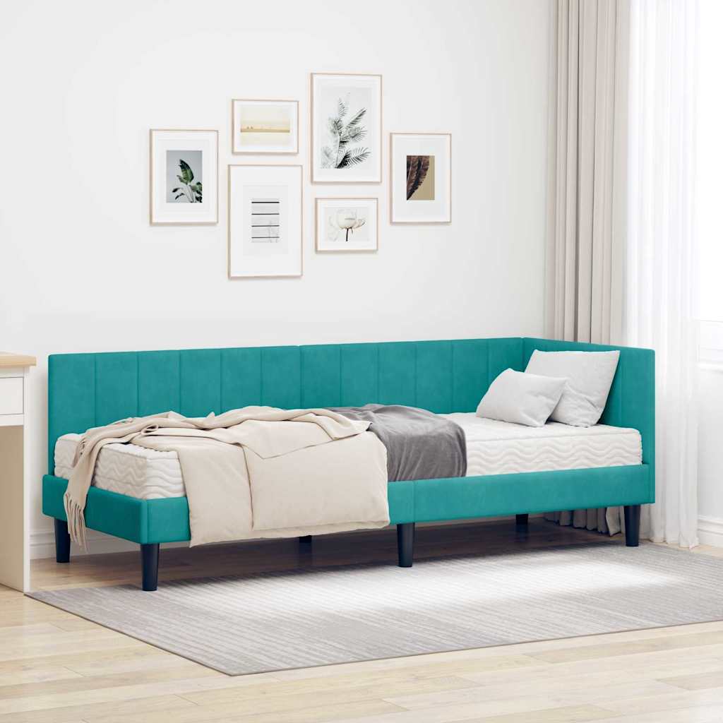 vidaXL Estructura de Cama Esquina con Colchón 2 uds. Tuquesa