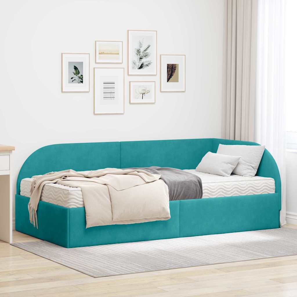 vidaXL Estructura de Cama Esquina con Colchón Manual 2 uds. Tuquesa