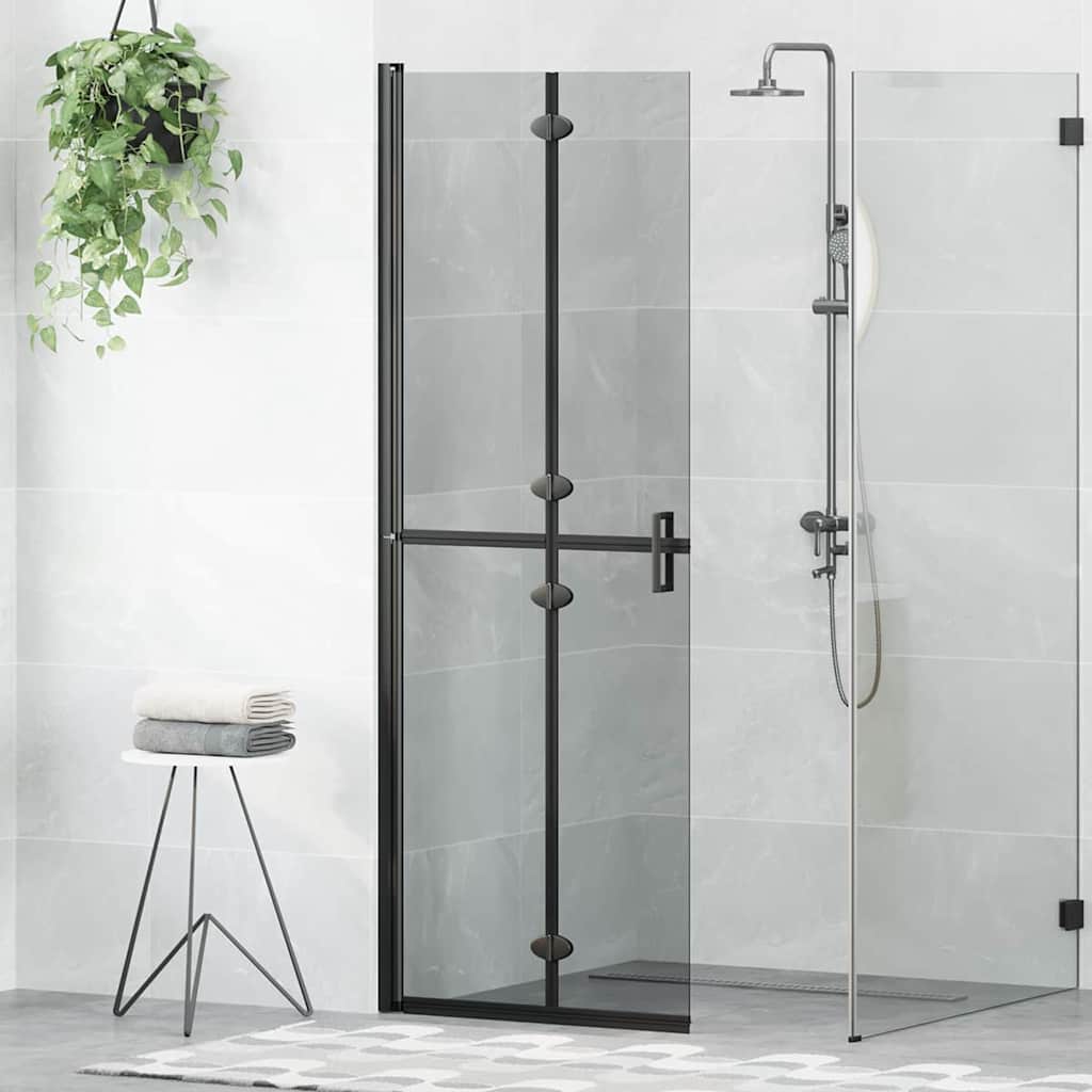 vidaXL Panel de ducha a ras de suelo Negro 70 x 6,5 x 190 cm