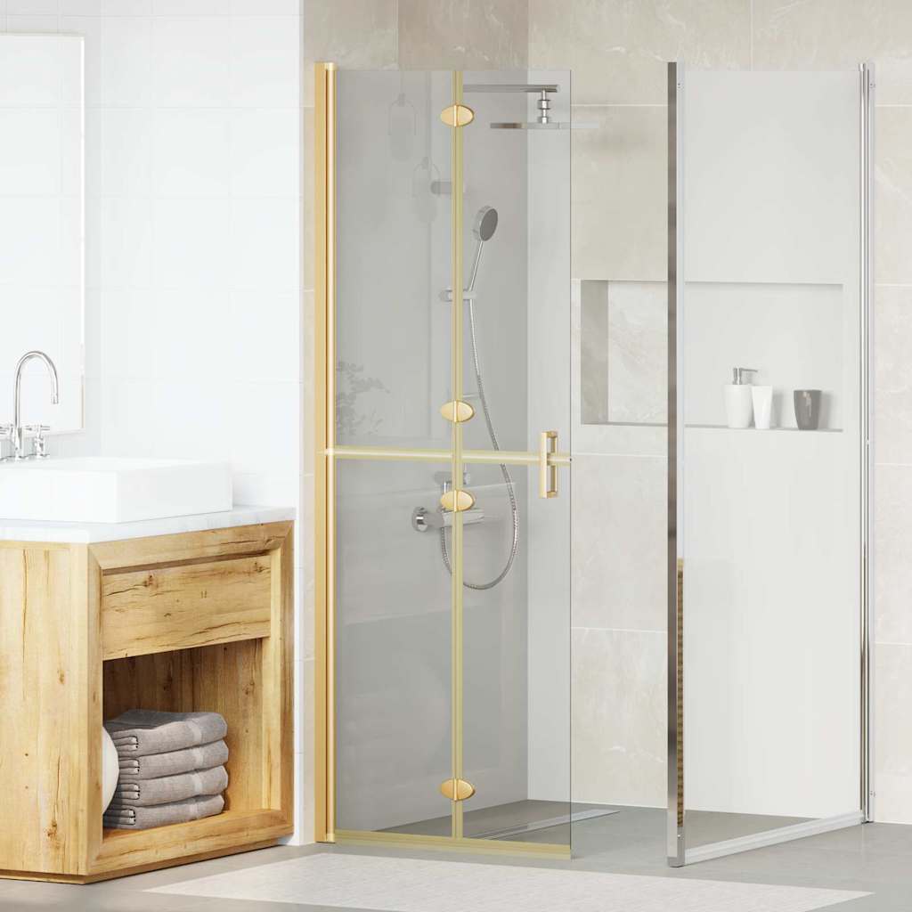 vidaXL Panel de ducha a ras de suelo Dorado 70 x 6,5 x 190 cm
