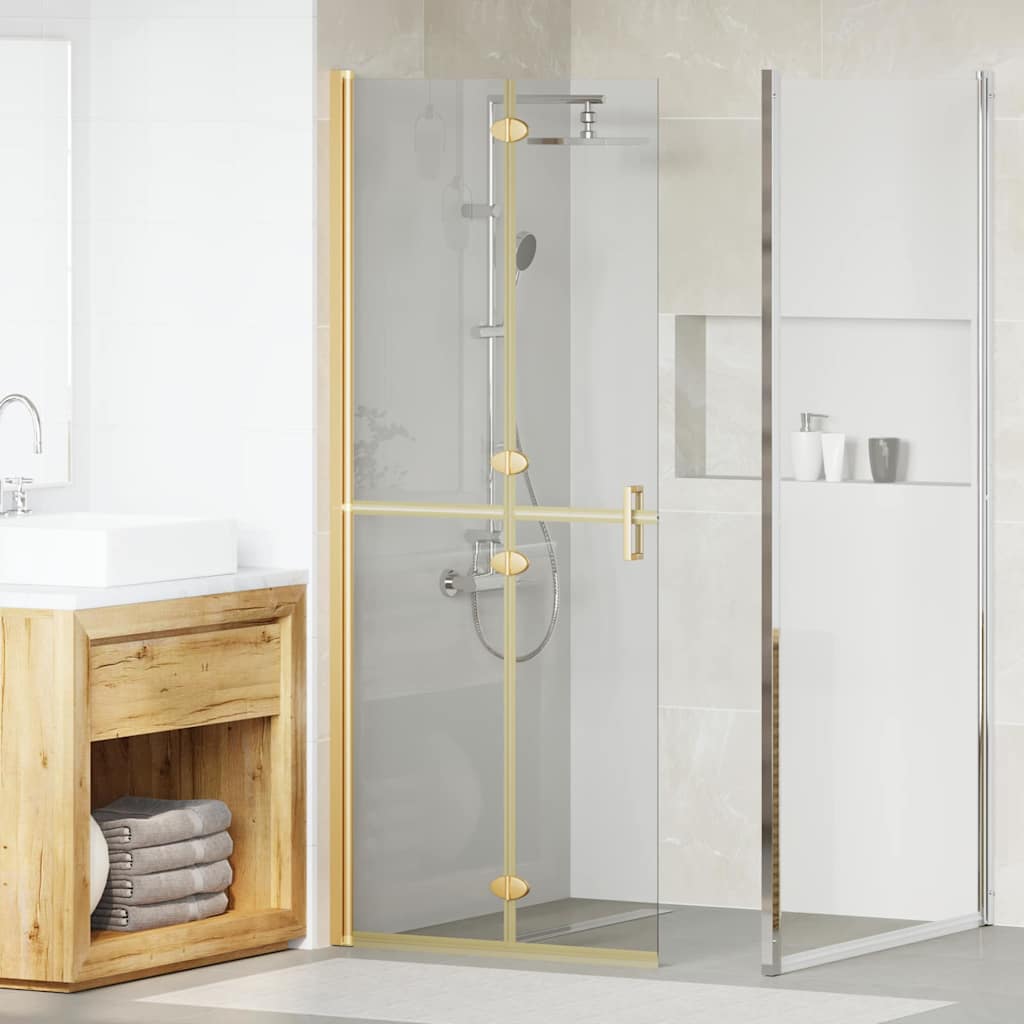 vidaXL Panel de ducha a ras de suelo Dorado 80 x 6,5 x 190 cm
