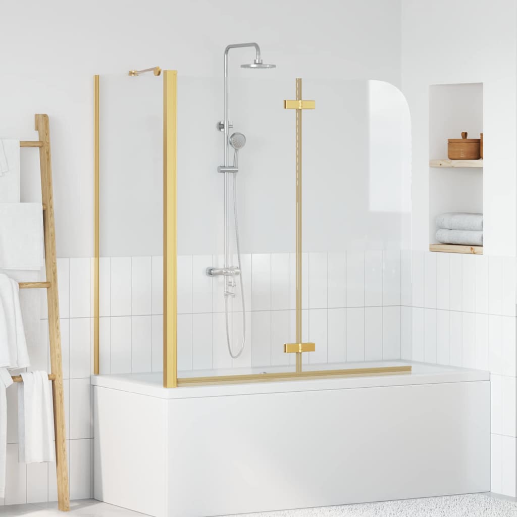 vidaXL Enclosure de Ducha Dorado 120 x 68 x 130 cm