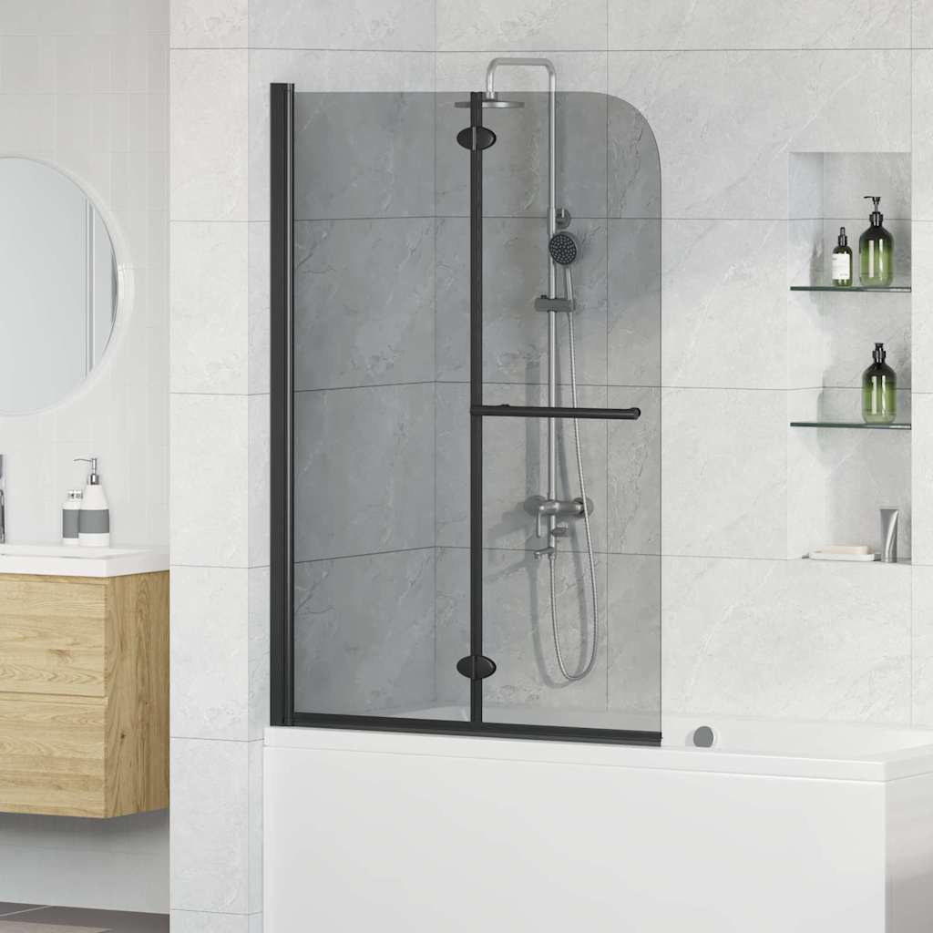 vidaXL Enclosure de Ducha Negro 95 x 140 cm Vidrio ESG y Aluminio