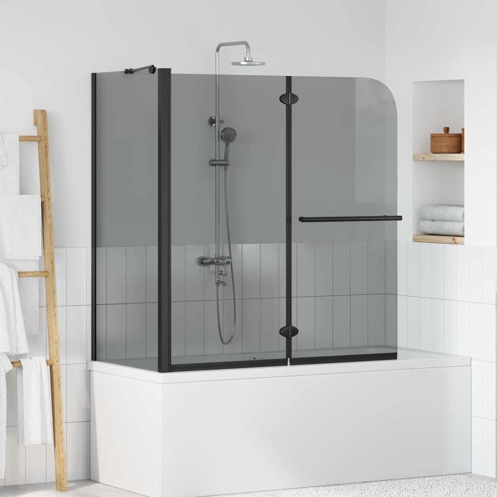 vidaXL Enclosure de Ducha Bi-Folding Transparente Oscuro