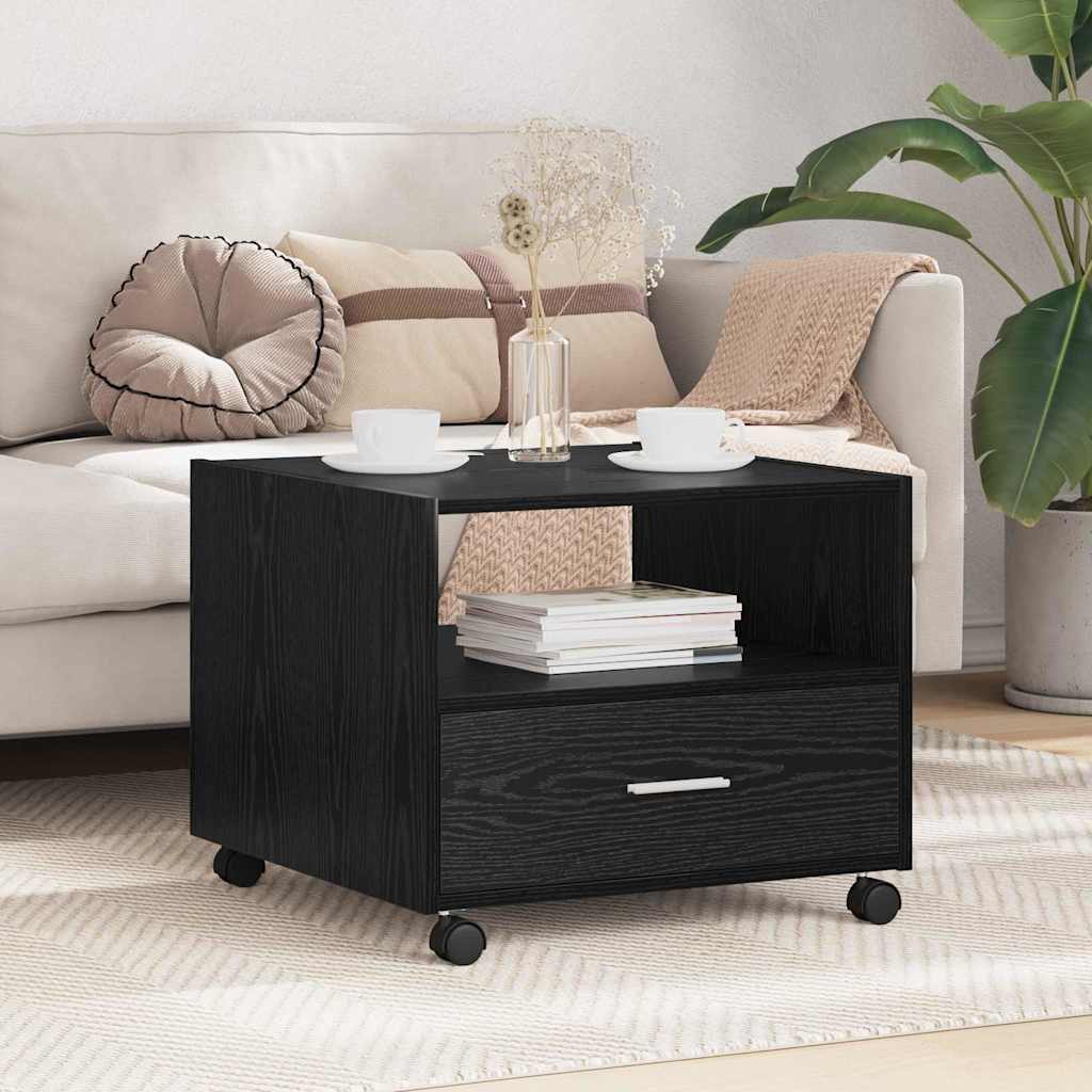 vidaXL Mesa de Café Roble Negro 55 x 55 x 45cm Madera de ingeniería