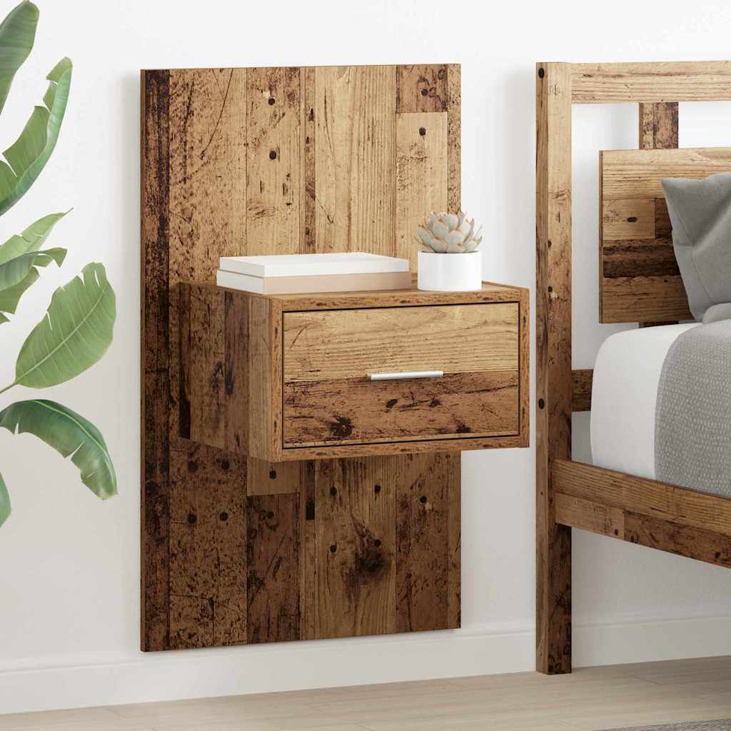 vidaXL Armario de Noche 2 uds. Madera vieja 50 x 32,5 x 80cm