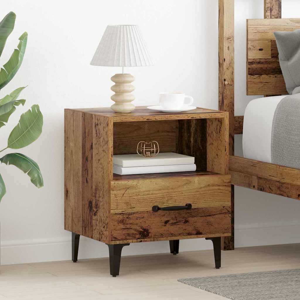 vidaXL Armario de Noche Madera vieja 40 x 35 x 47,5 cm