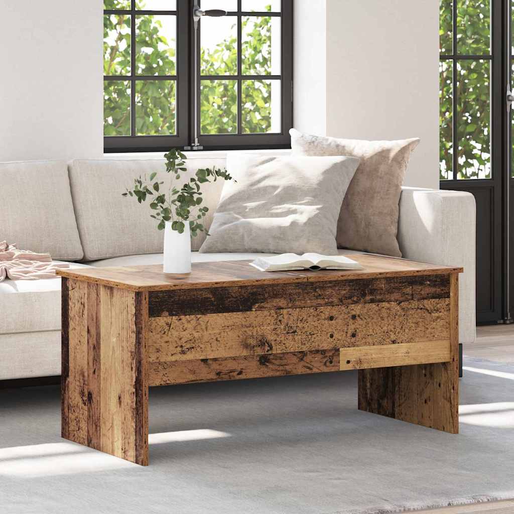 vidaXL Mesa de Café Madera envejecida 102 x 50,5 x 46,5 cm