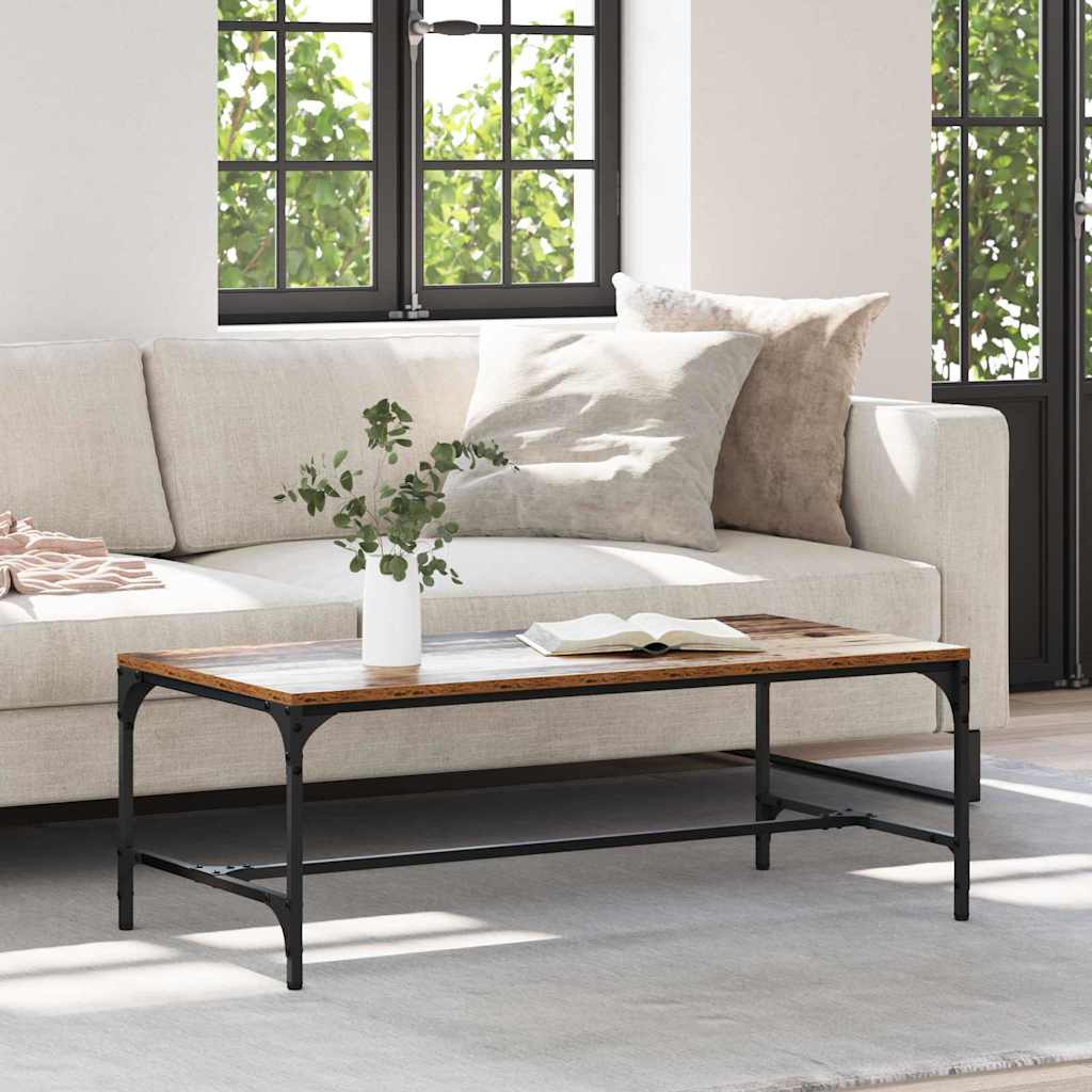 vidaXL Mesa de Café Madera envejecida 100 x 50 x 35 cm